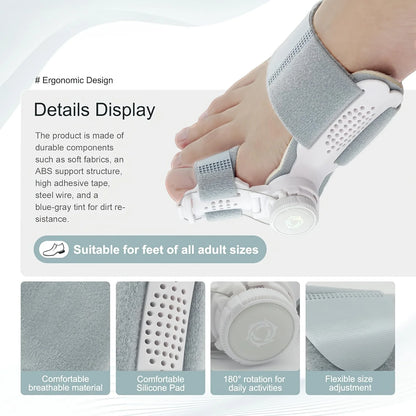 Coussinets Correcteurs d'Oignon du Pied Rotatifs – Orthèse Hallux Valgus Silicone