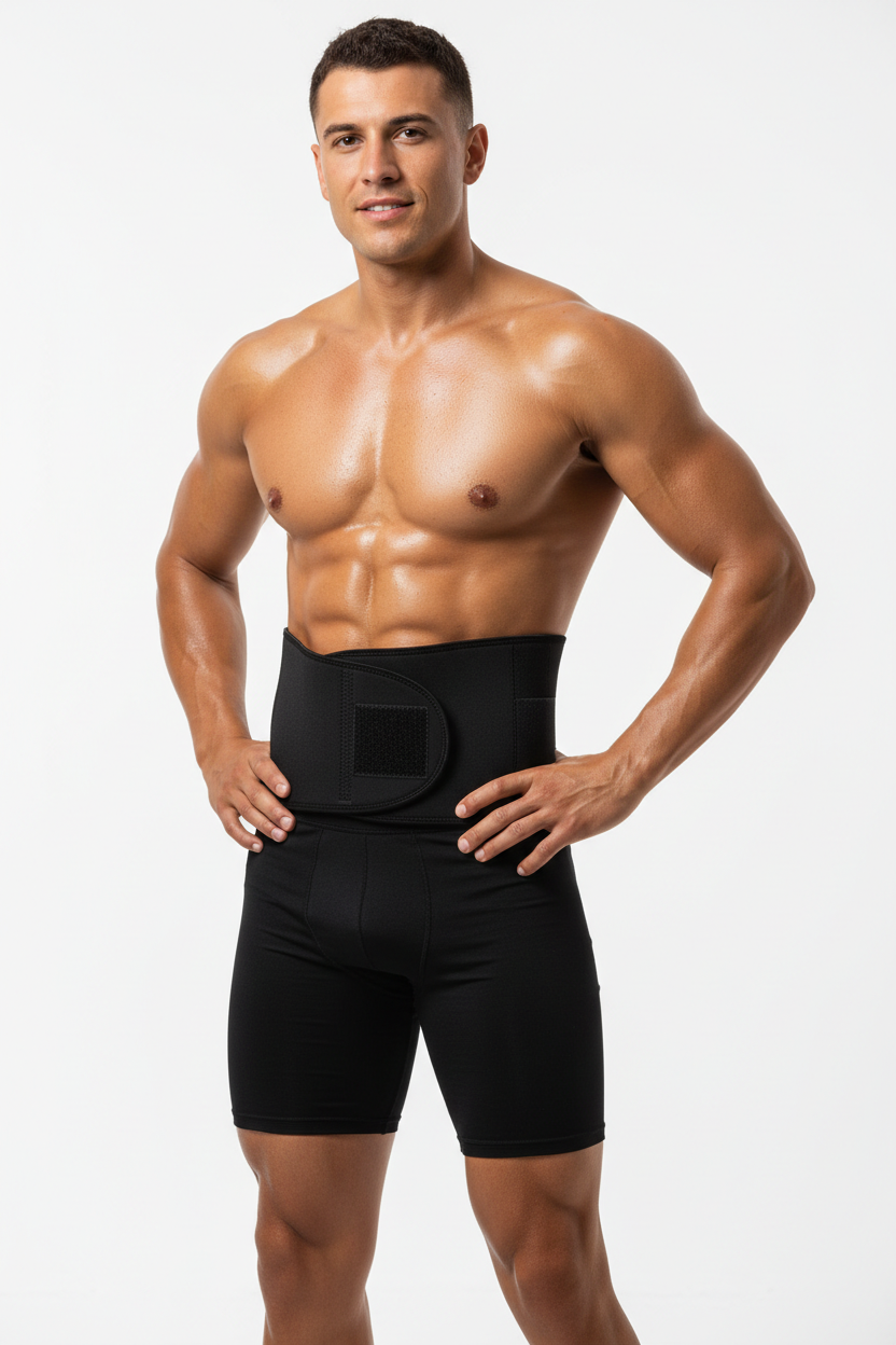 Homme portant la ceinture minceur Silver Ion