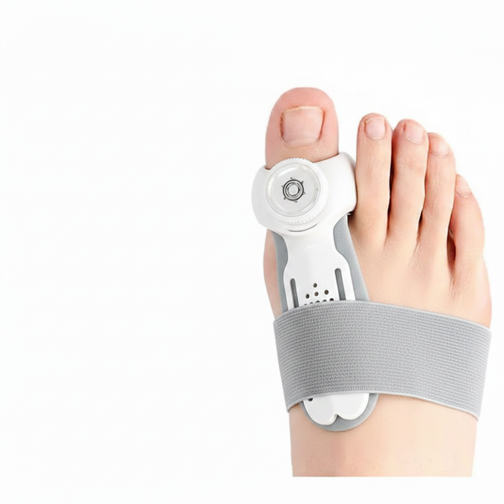 Pied avec correcteur rotatif blanc